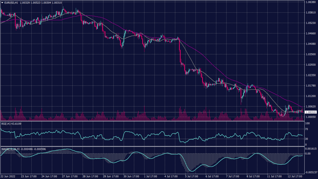 Euro graph candle for 13 July 2022