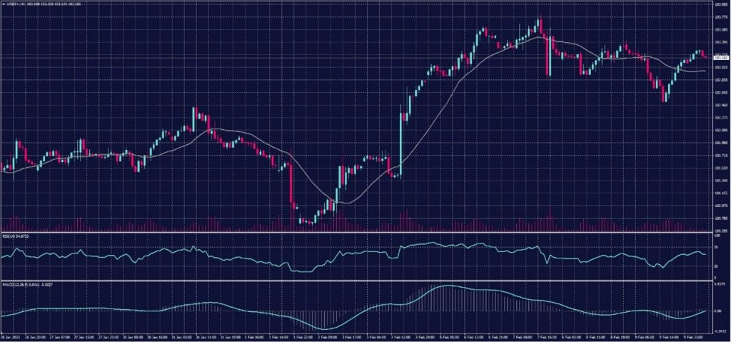 US Dollar Index chart on 10 February 2023