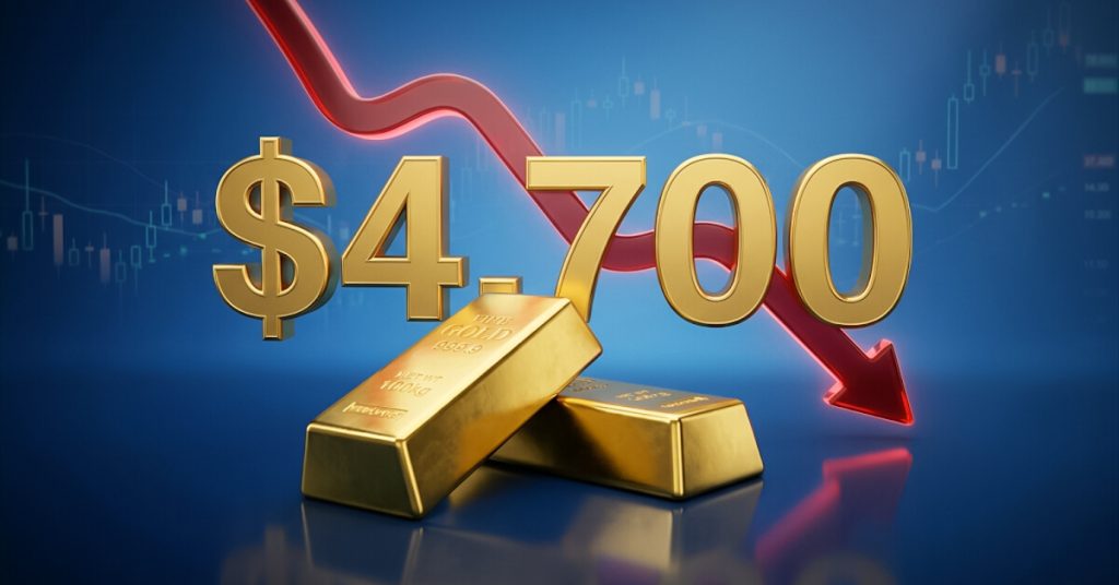 Giá vàng giảm xuống dưới mốc $4,700 khi đồng USD phục hồi mạnh mẽ.