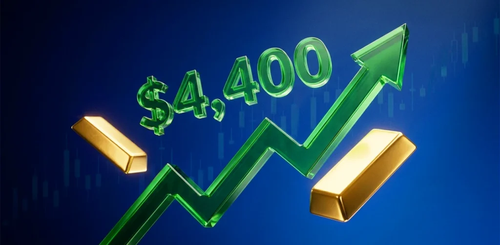 Giá vàng tăng vượt 4.400 USD, ghi nhận mức tăng hơn 1% trong ngày